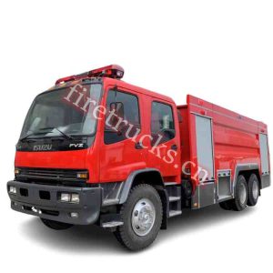 6x4 colorful red FVZ ISUZU fire tender finished shows on firetrucks.cn