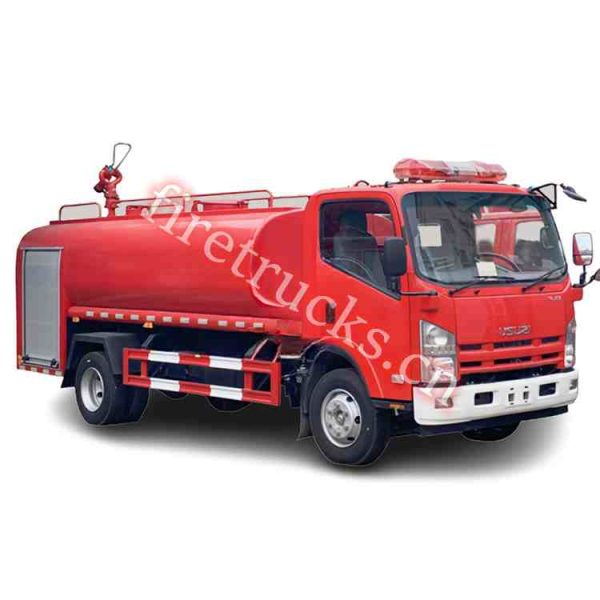 ISUZU water tank fire truck 8000l shows on firetrucks.cn