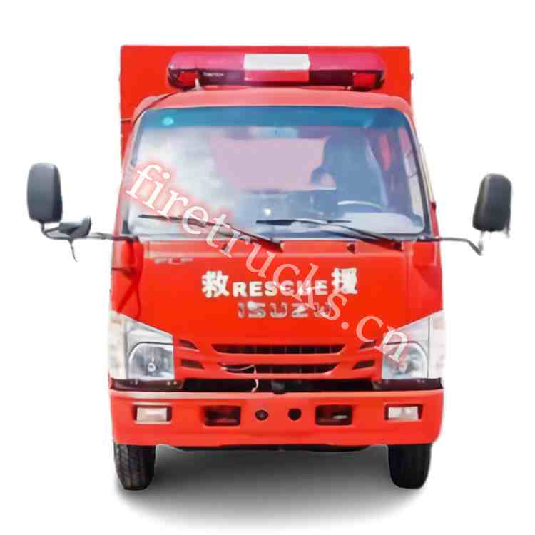 ISUZU fire trucks painted fire red color 