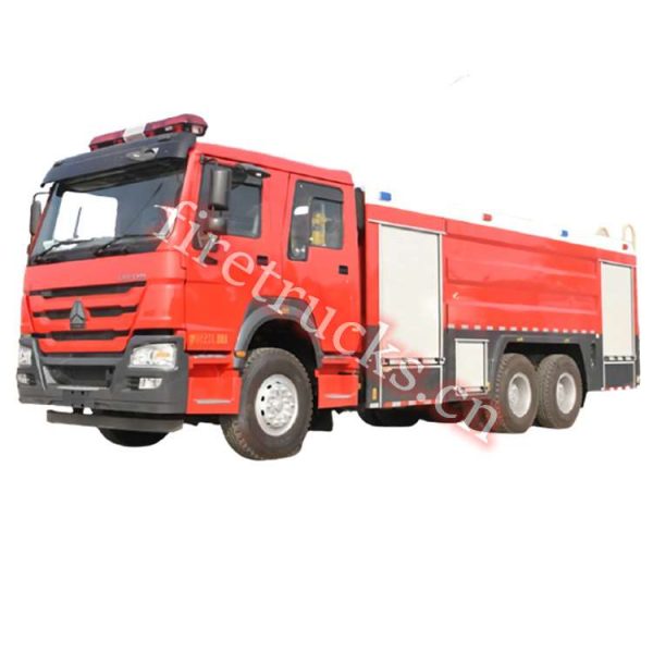 15000Liters HOWO water tank fire tender shows on firetrucks.cn