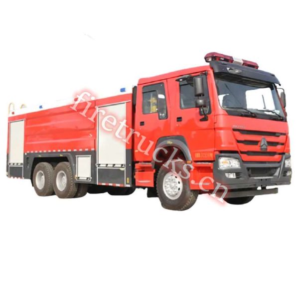 SINOTRUK HOWO 6X4 fire pumper shows on firetrucks.cn