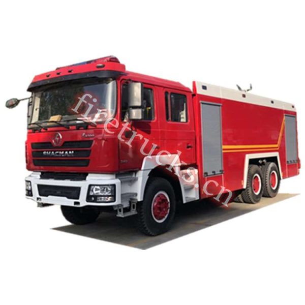 6x4 water tanker type combined foam tanker shacman fire trucks shows on firetrucks.cn